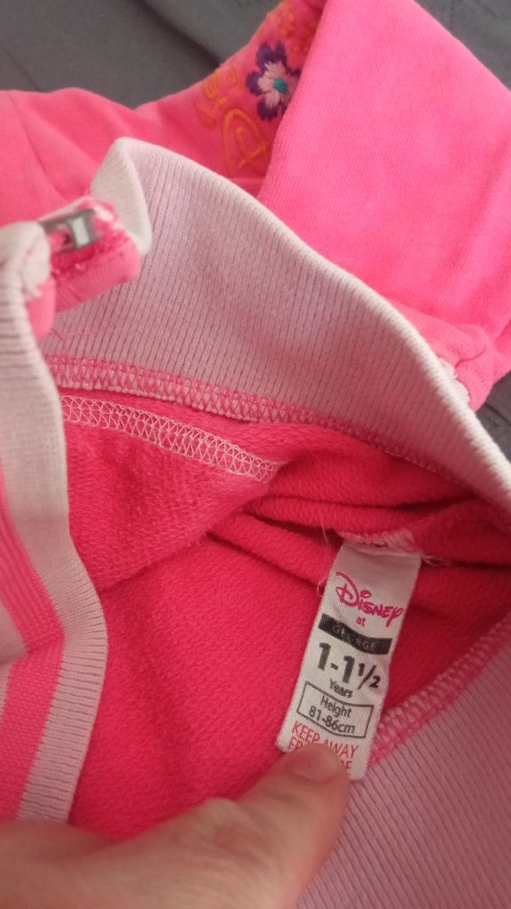 Bluza Disney z kapturem dla dziewczynki, na zamek, różowa