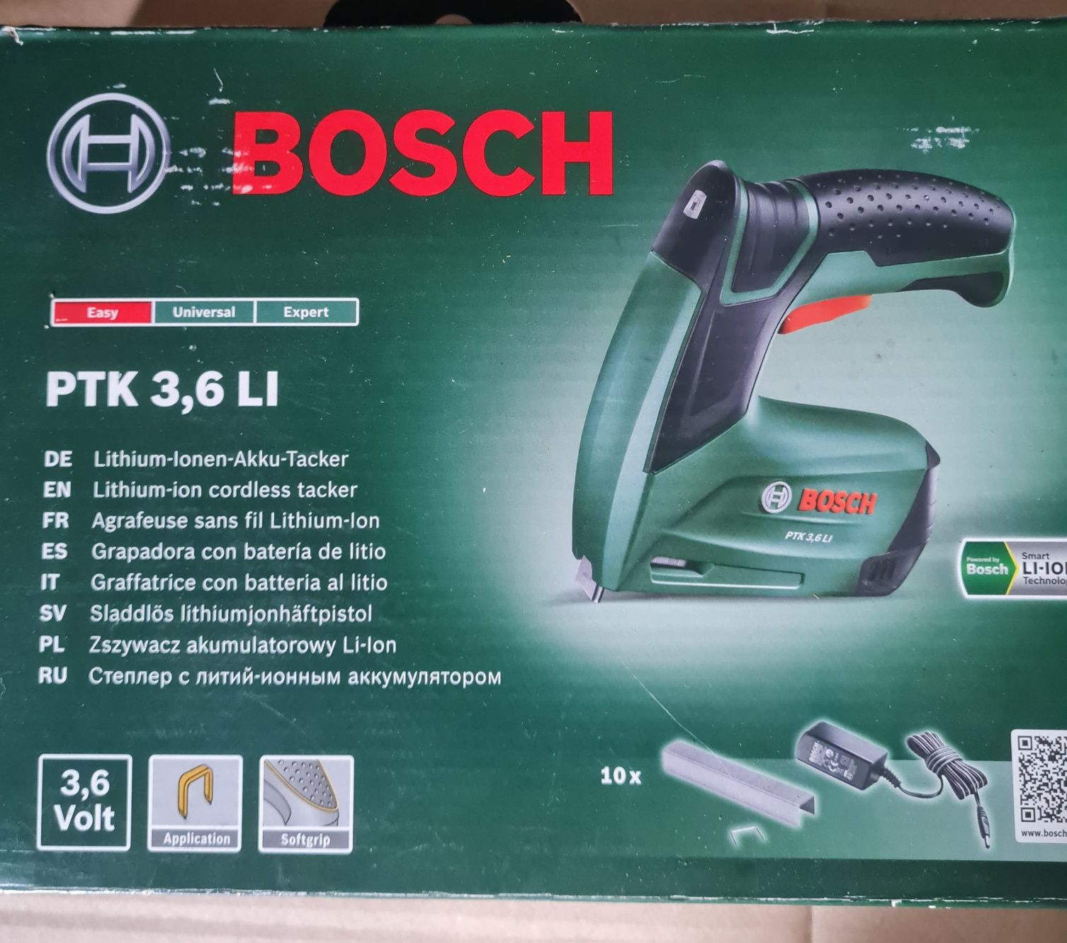 Степлер акумуляторний Bosch PTK 3,6 LI (USB)