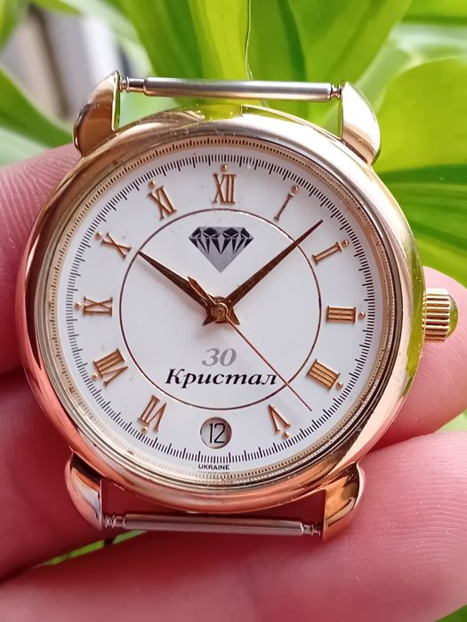 Часы Полёт 2614 юбилейные "30 лет з-ду Кристал" в позолоченном корпусе