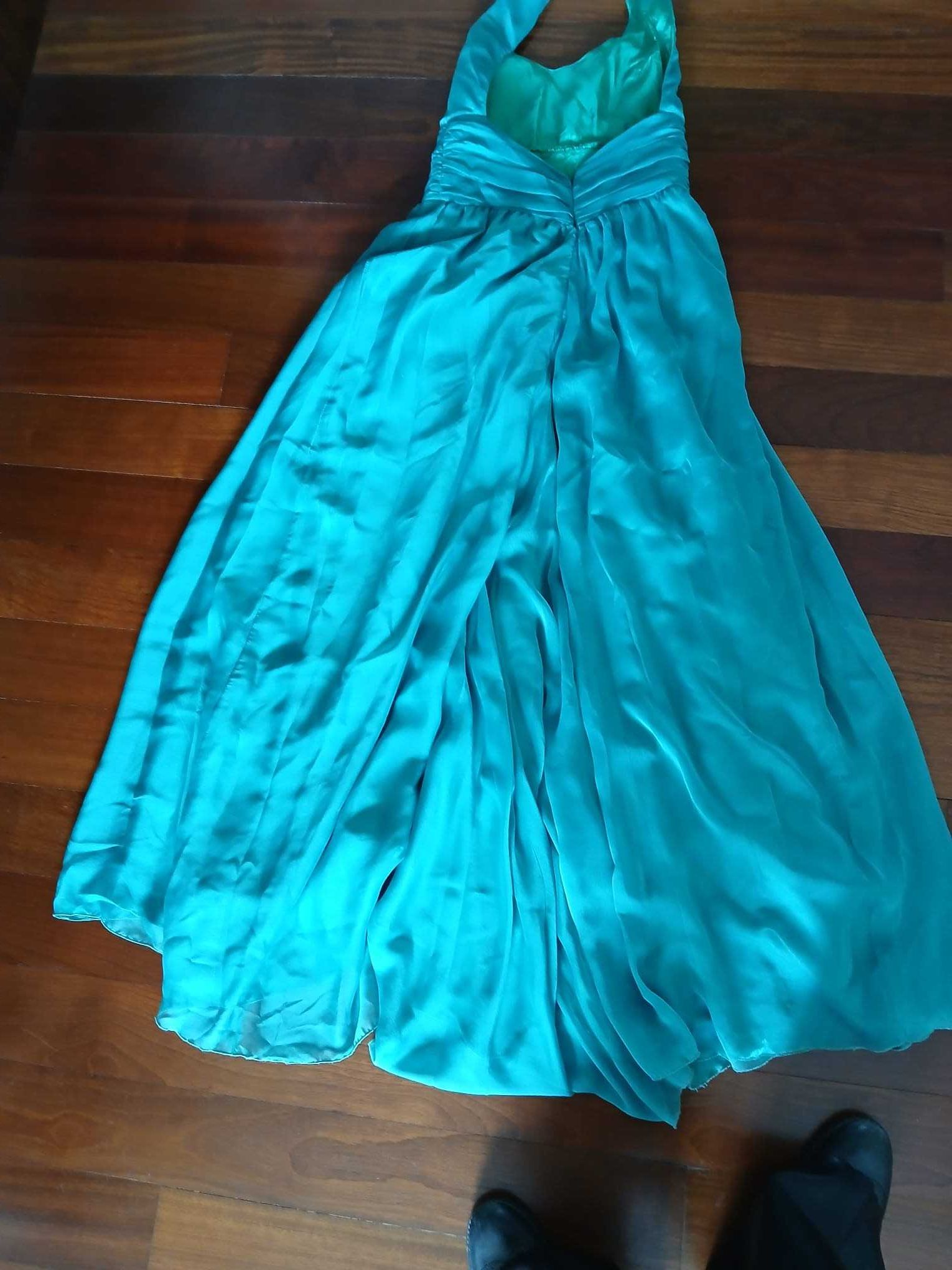 Vestido comprido verde