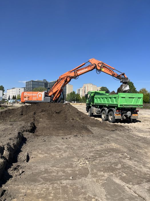 Roboty ziemne,koparka,wyburzenia,rozbiórki,młot,transport