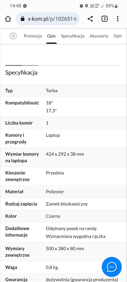 Torba na laptopa Targus 15-17 cali