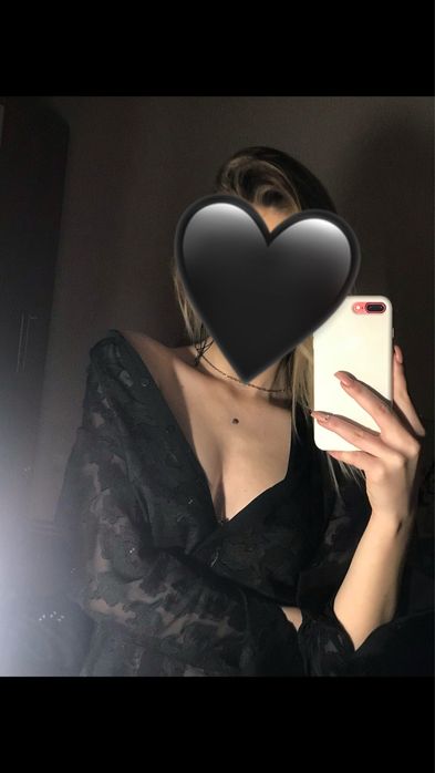 Сорочка чорна напівпрозора H&M елегантна на ґудзиках