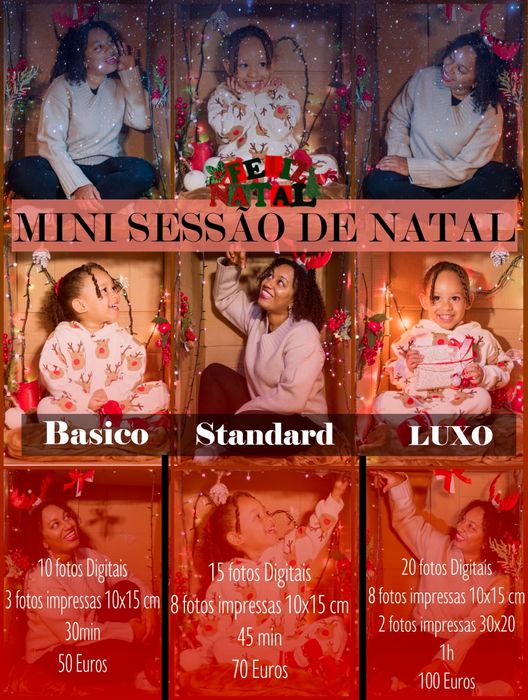 Fotografia e espaço sessões de Natal