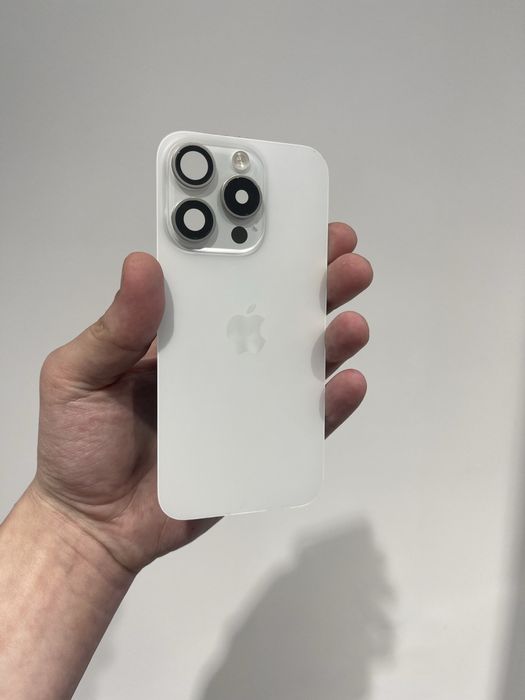 Оригінальне скло корпусу для iPhone 15 Pro White Titanium