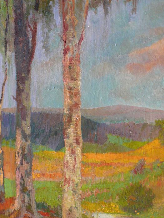 Hans Weber Furer przedwojenny obraz olejny