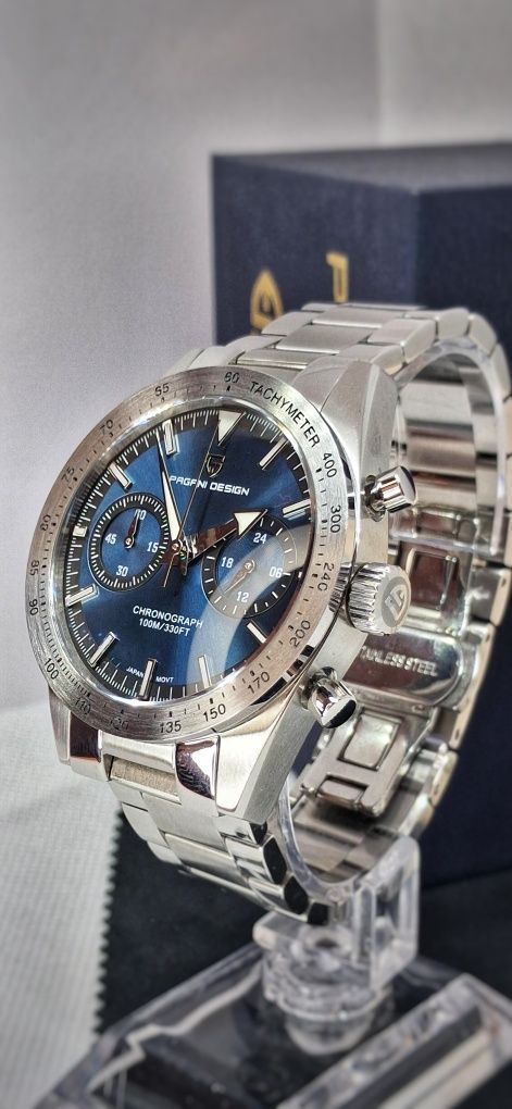 Zegarek Pagani Design stalowy, nowy, chrono!