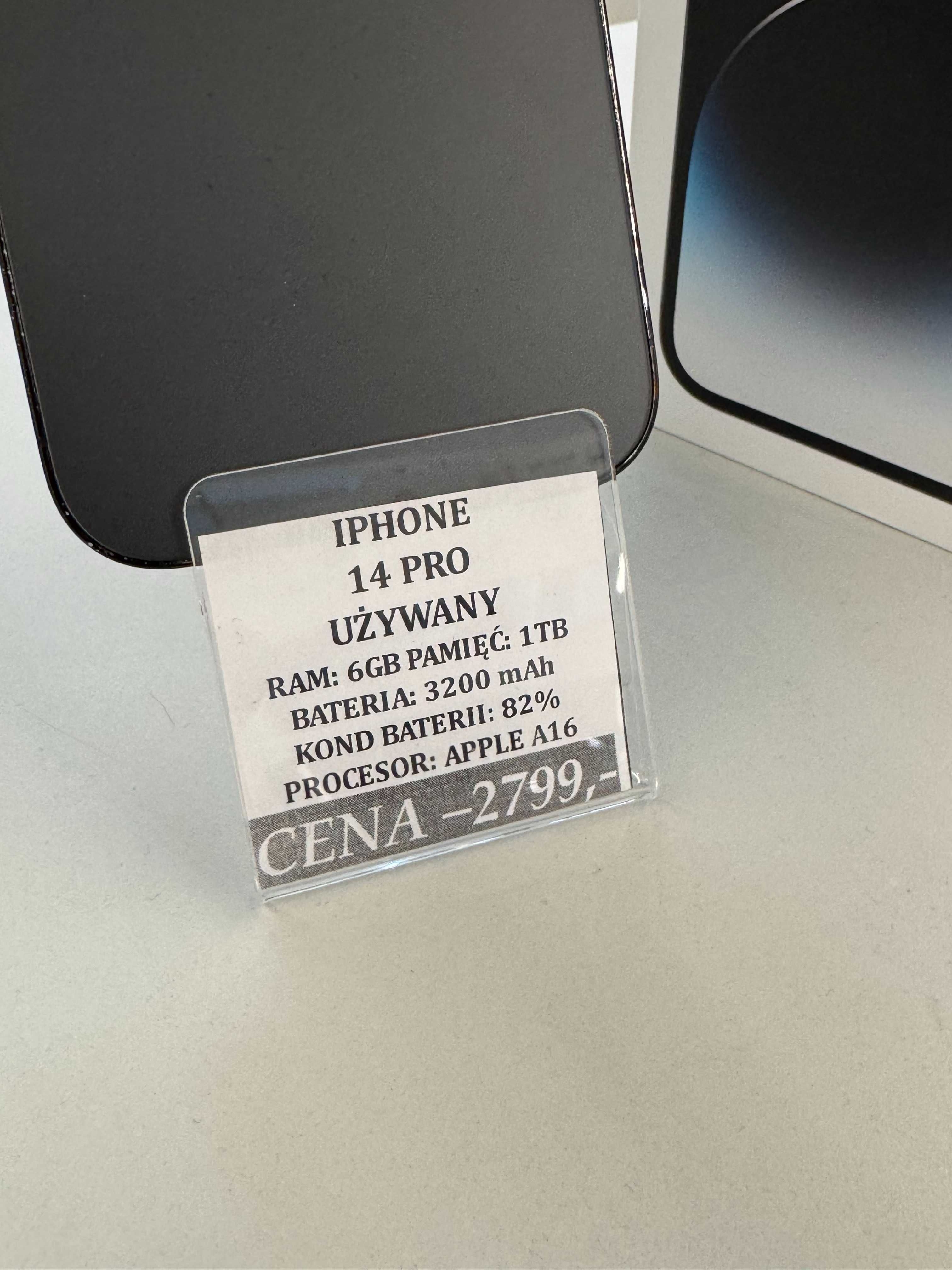 iPhone 14 Pro 1TB Bat 82% Topcase Vivo *Raty 0%