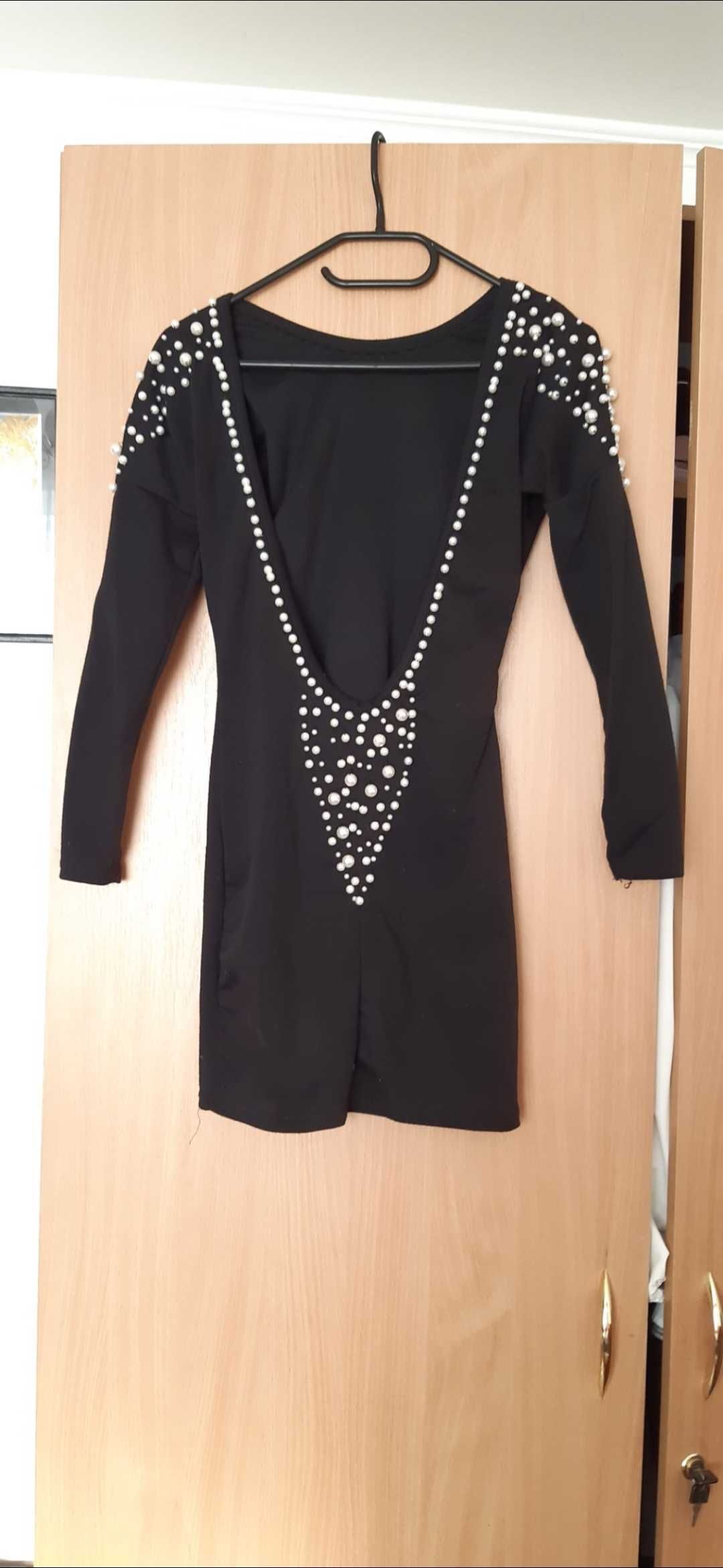 Чорна сукня з вирізом на спині / чорне плаття в стилі Гетсбі