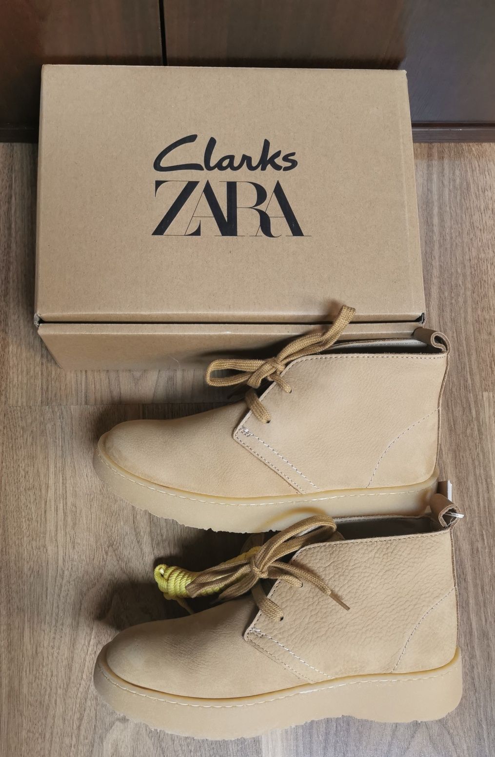 ZARA Clarks skórzane botki roz. 35 inspiracja Desert Boot Clarks