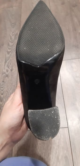 Туфлі жіночі, 38 розмірі, темно-сірі, натуральний замш