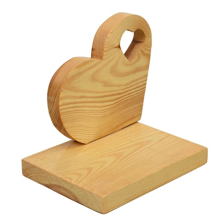 BAZA DO STROIKA SERCE Drewno Ozdoba PODSTAWA pod kompozycję Pomnik