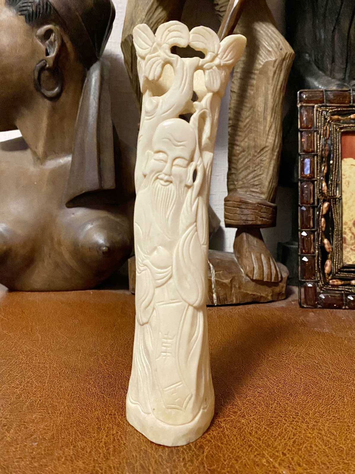 Коллекционная китайская статуэтка, окимоно, нэцкэ, kostь