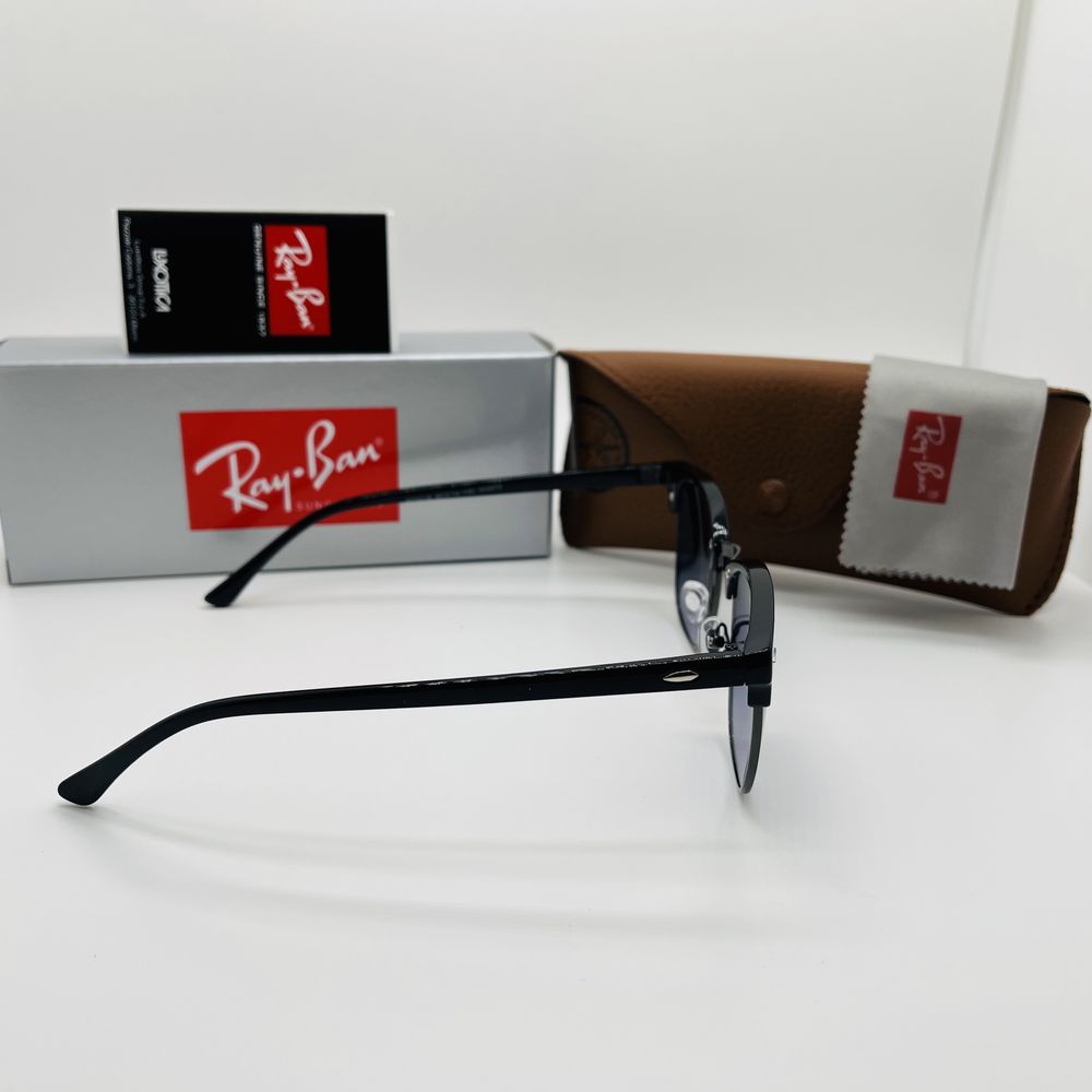 Солнцезащитные очки Ray Ban Clubmaster 3016 Glossy Black|Blue Grade