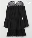 Czarna koronkowa sukienka H&M