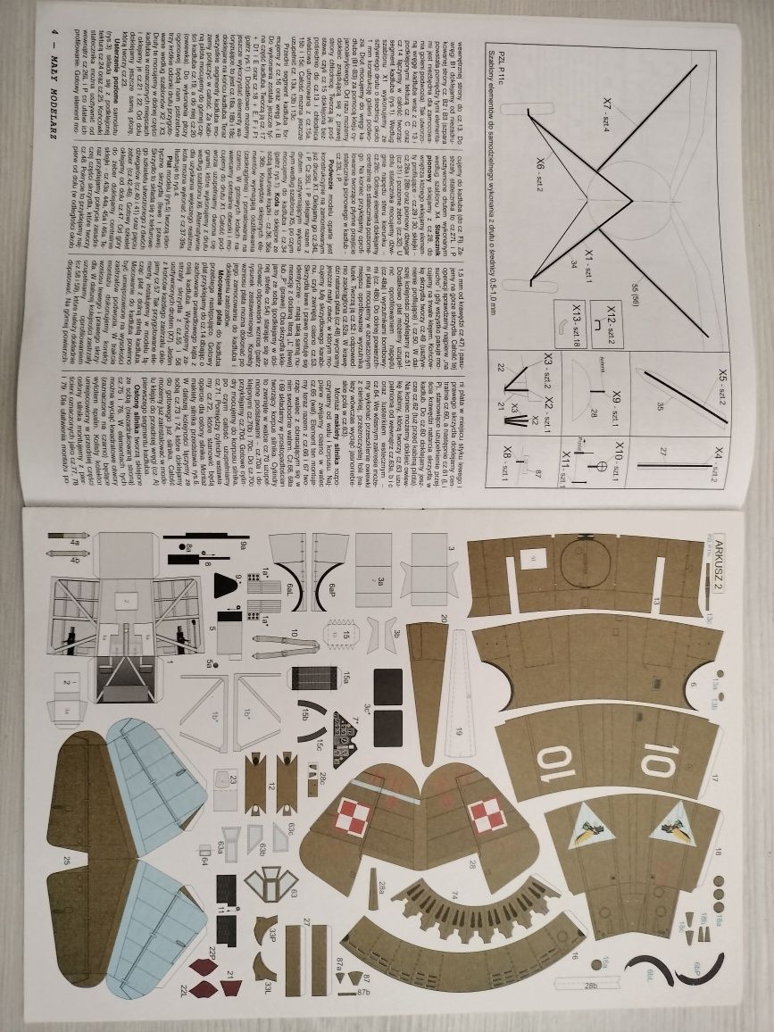 Mały Modelarz samolot myśliwski PZL P 11 C