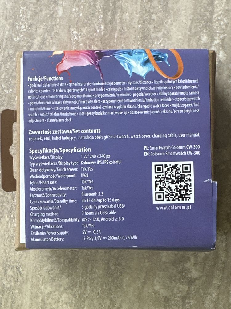 Smartwatch z pomiarem aktywnosci fizycznych