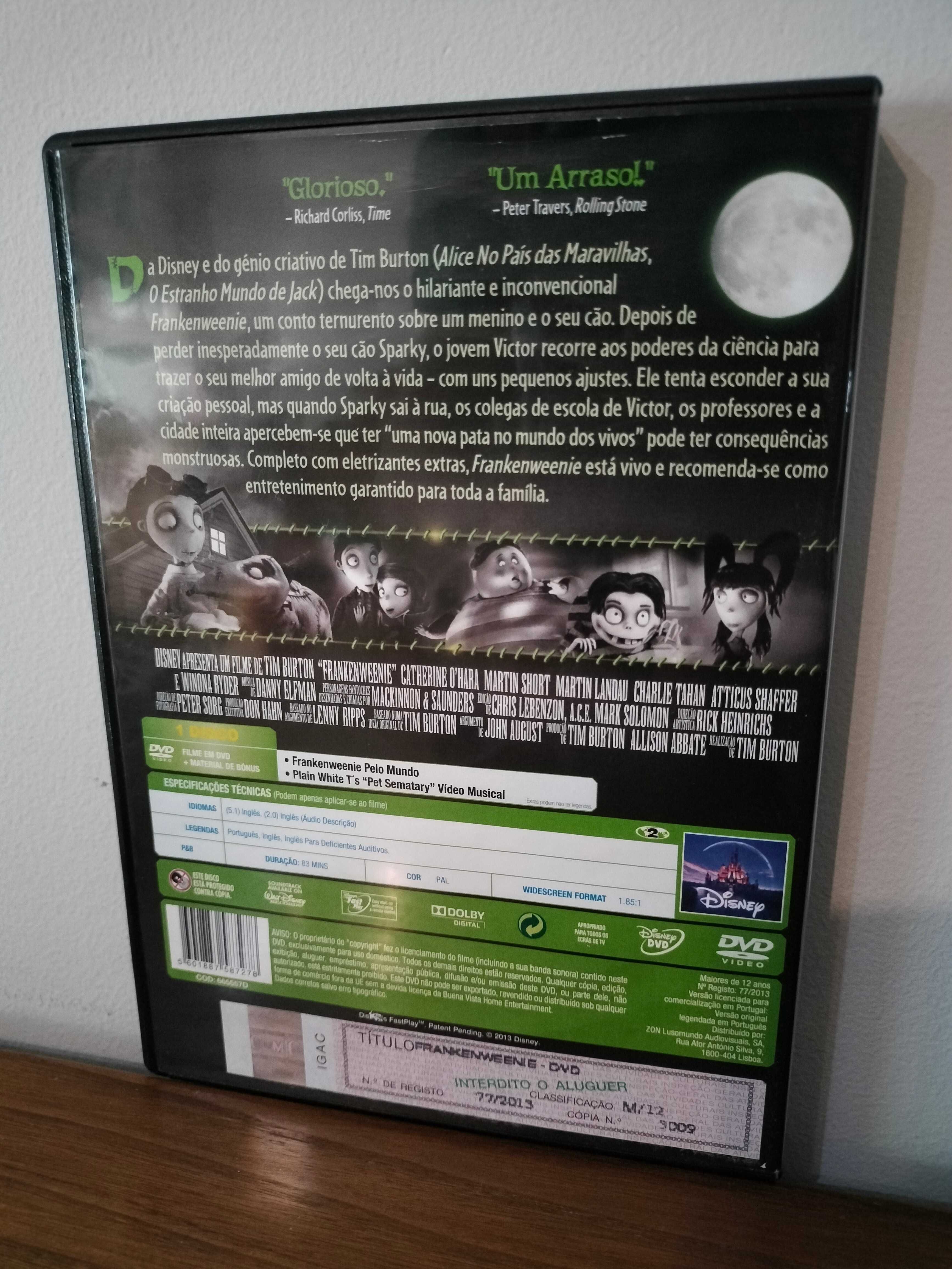 Filme DVD: Frankenweenie