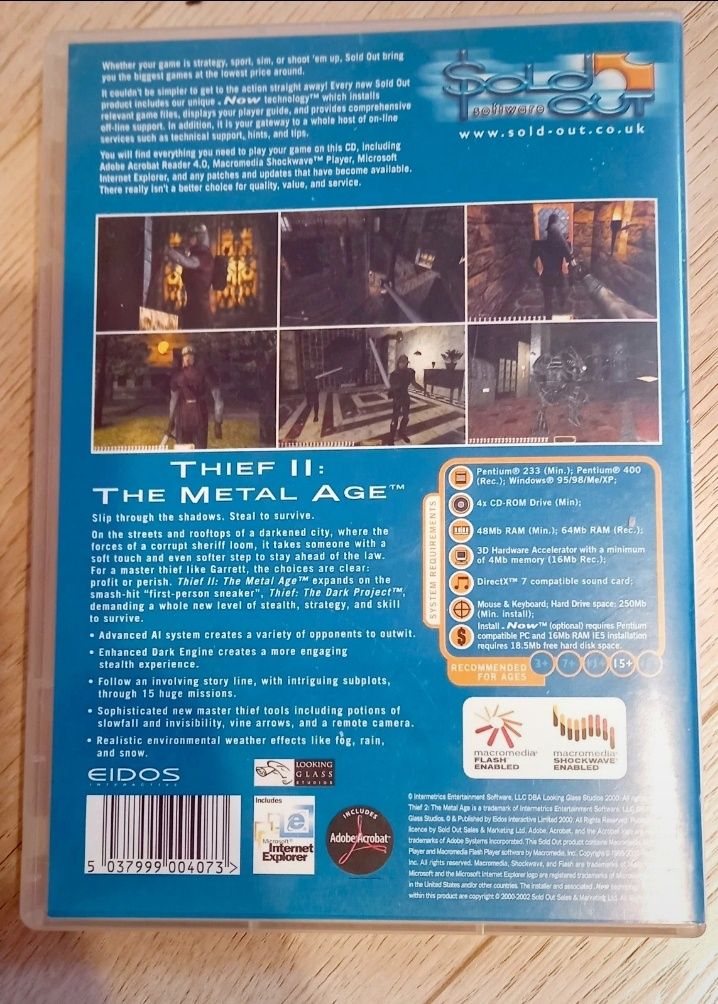 Thief II: The Metal Age - PC cd-rom - Stan Idealny!