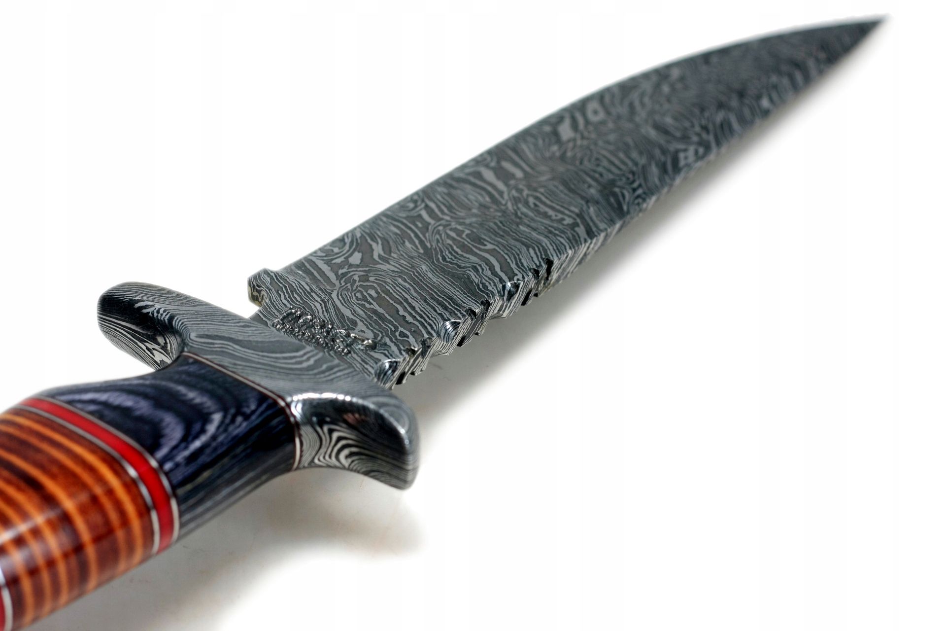 Nóż myśliwski BOWIE Impact HS-529 taktyczny stal DAMASCEŃSKA PAKKA