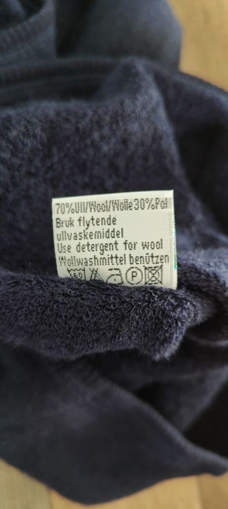 Bluza Sweter z golfem wełniany męskie Iris Norway rozmiar M wełna 70%