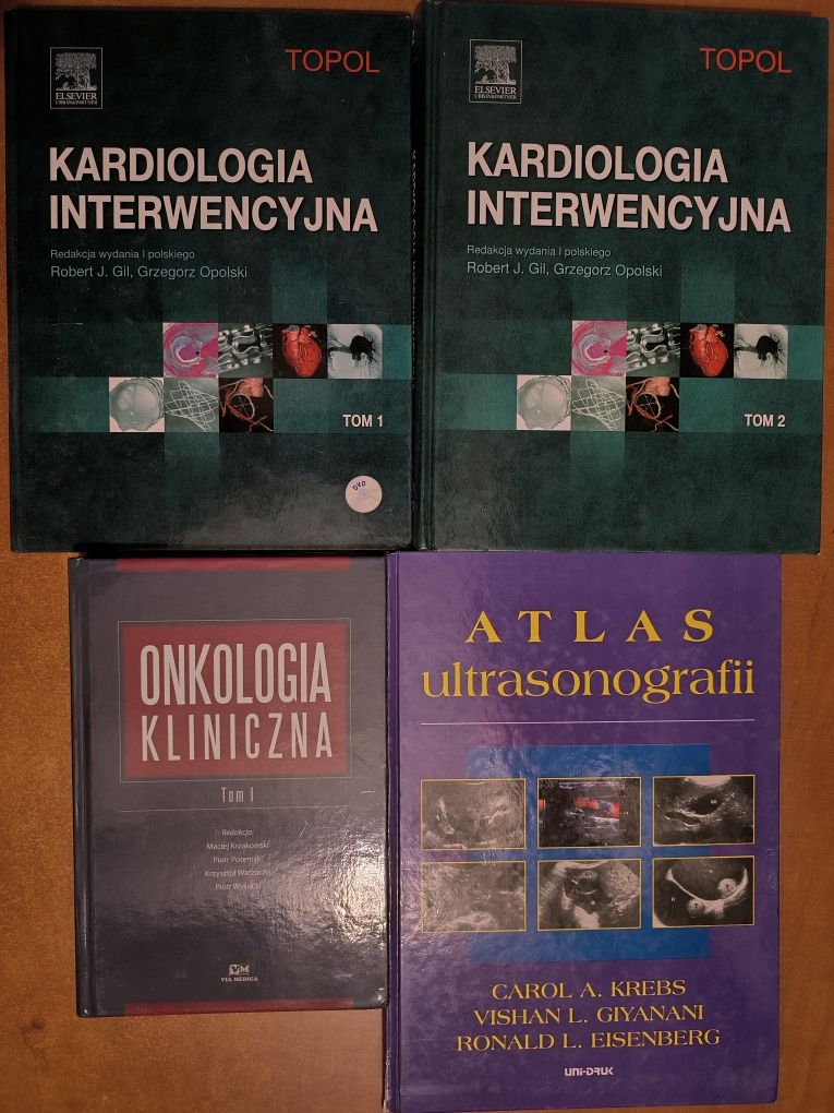 8 książek medycznych Kardiologia interwencyjna Atlas ultrasonografii