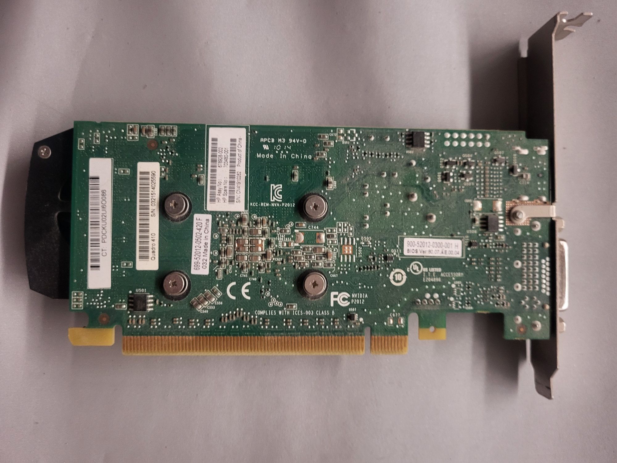 Na sprzedaż karta graficzna NVIDIA QUADRO 410 512MB GDDR3 PCIe.