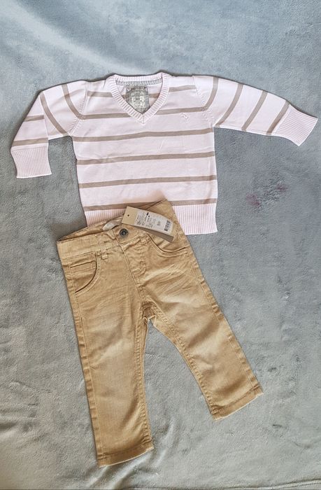 80 Paczka zestaw sweter H&M NOWE spodnie jeansy NAMEIT dla chłopca