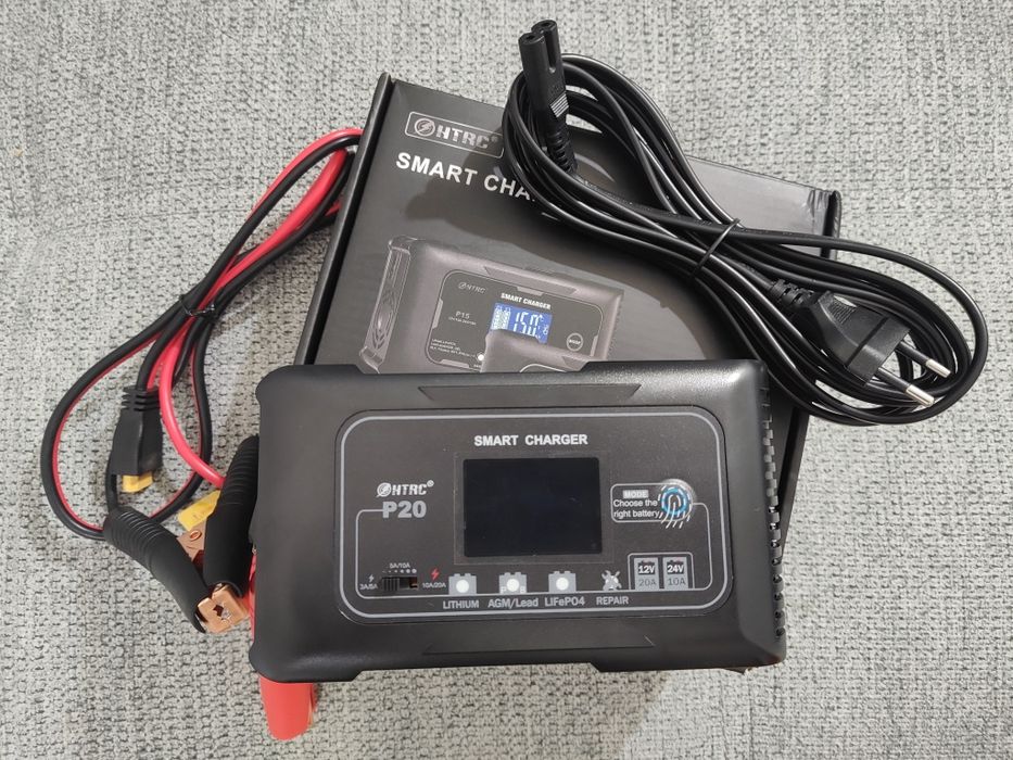 HTRC P20  Prostownik Ładowarka Automatyczna Mocna,20A TRYB NAPRAWY