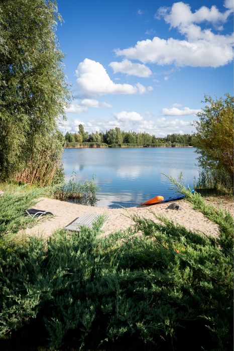 Дивовжний будиночок на березі чистого озера