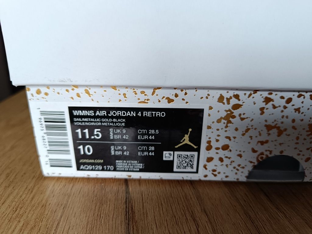 Nike Air Jordan 4 Retro Metalic Gold