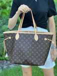 Сумка шопер женская Louis Vuitton Neverfull Monogram Empreinte