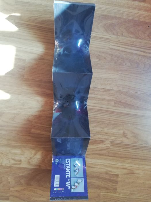 Estante/prateleira em w ou zig zag nova embalada cor castanha escura