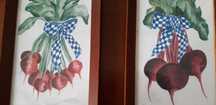 Quadros com legumes