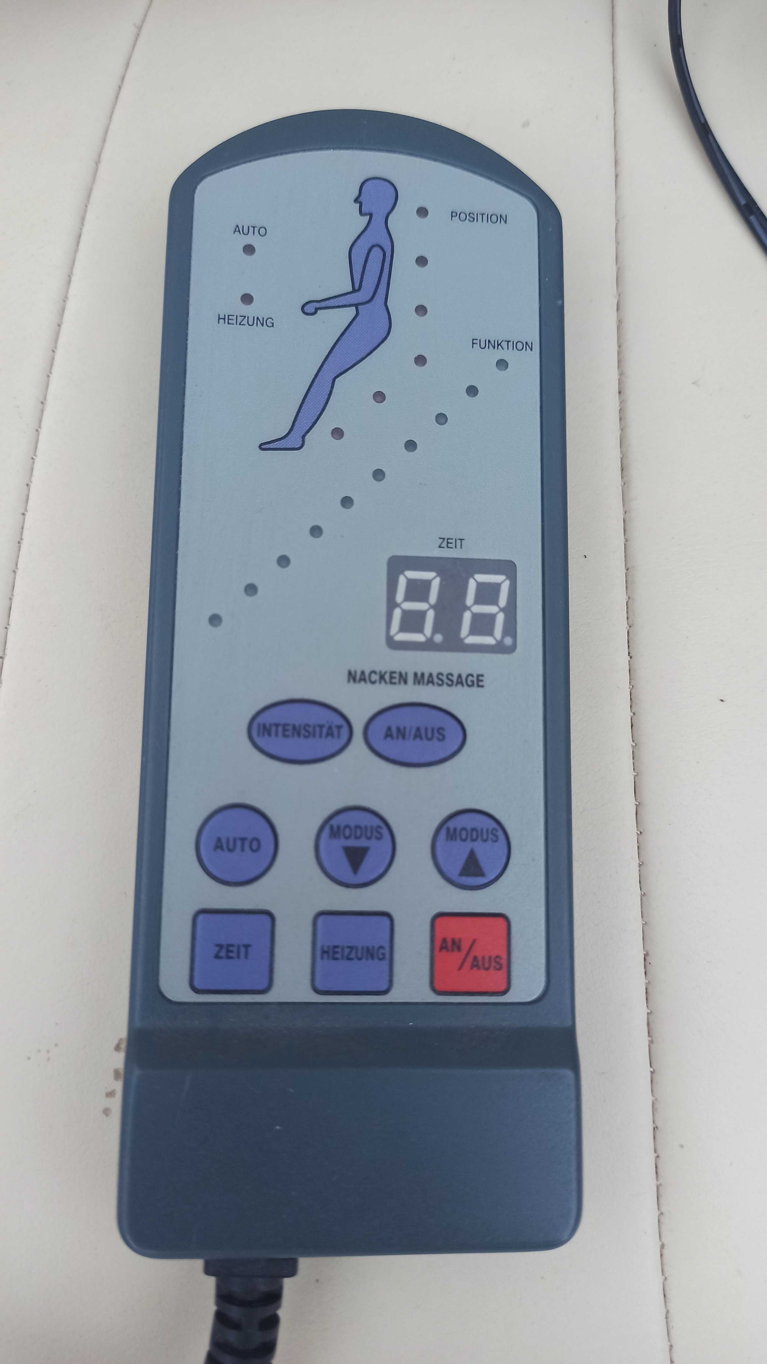 Niemiecki obrotowy fotel elektryczny do masażu, z podnóżkiem i pilotem