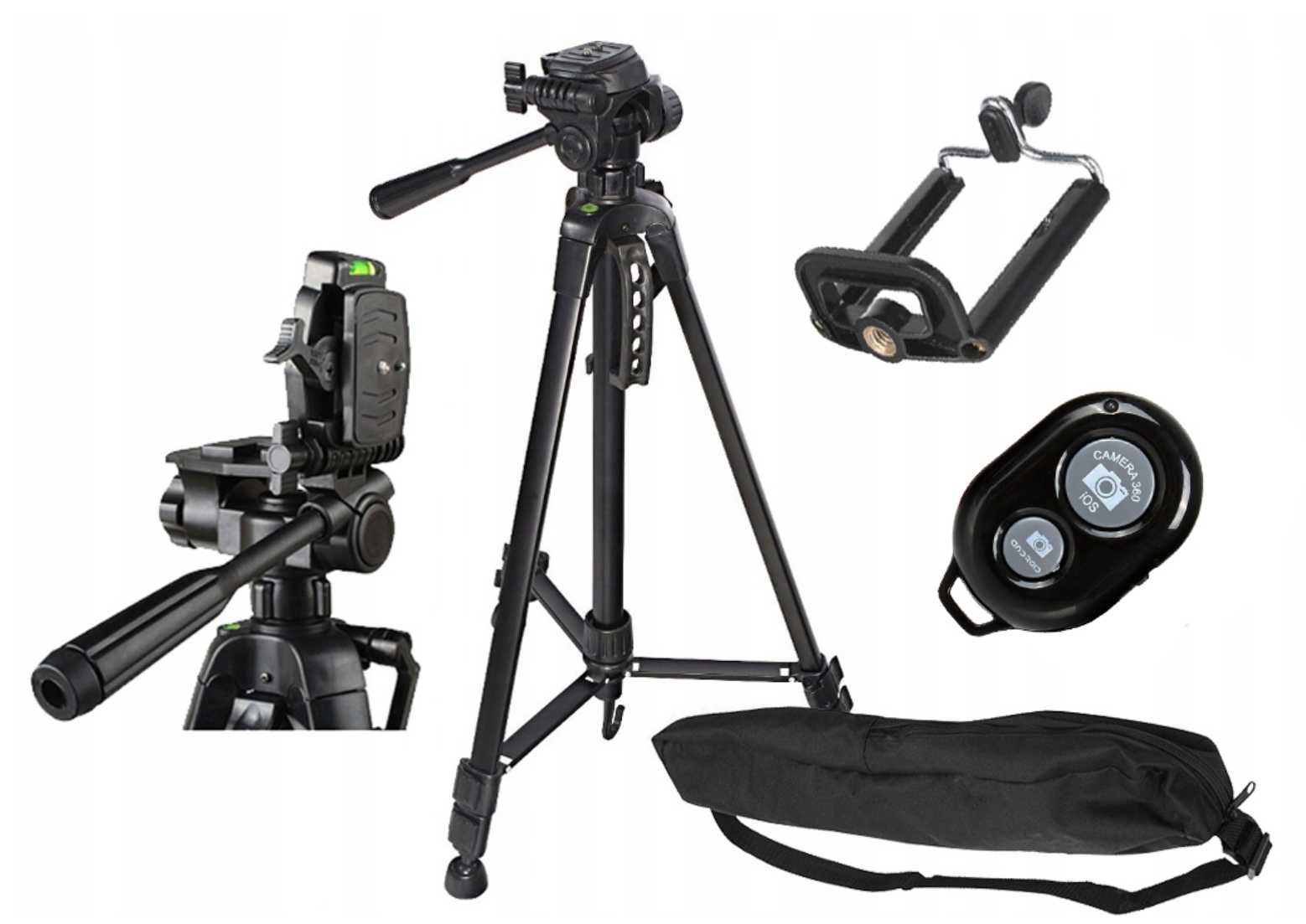 STATYW TRIPOD 103cm PILOT BLUETOOTH UCHWYT na telefon aparat lampę
