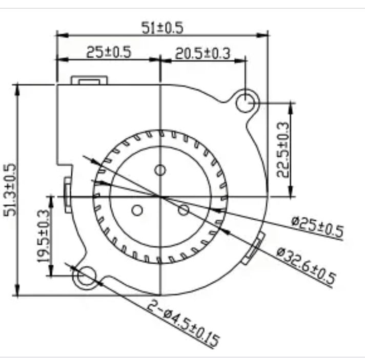 Центробежный/радиальный вентилятор охлаждения  для сервера