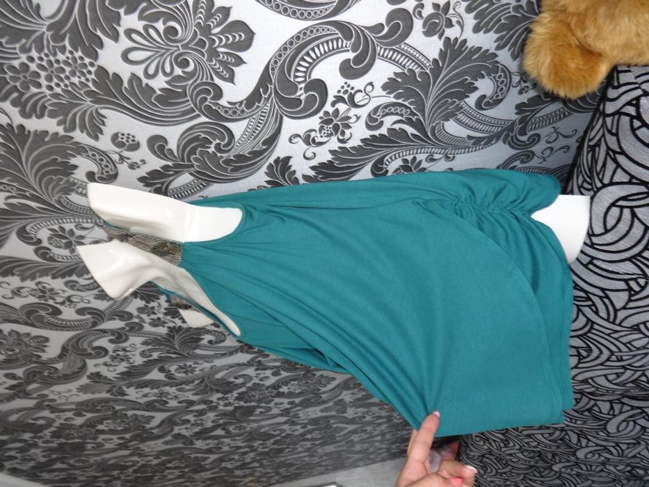 Красивая вискозная изумрудная блуза блузка для беременных 48 50 L XL