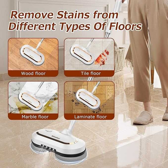 AlfaBot S2 Bezprzewodowy Mop Elektryczny do Czyszczenia Podłóg