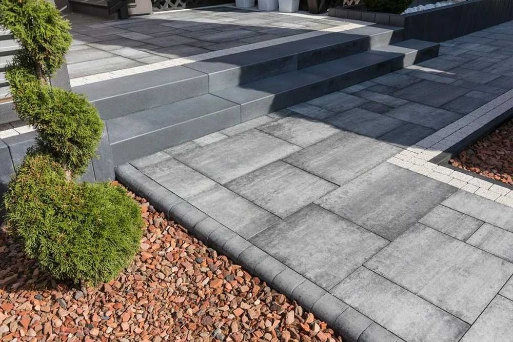 Stopnie blokowe 100x35x15cm stopnica brukowa biały kremowo beżowy