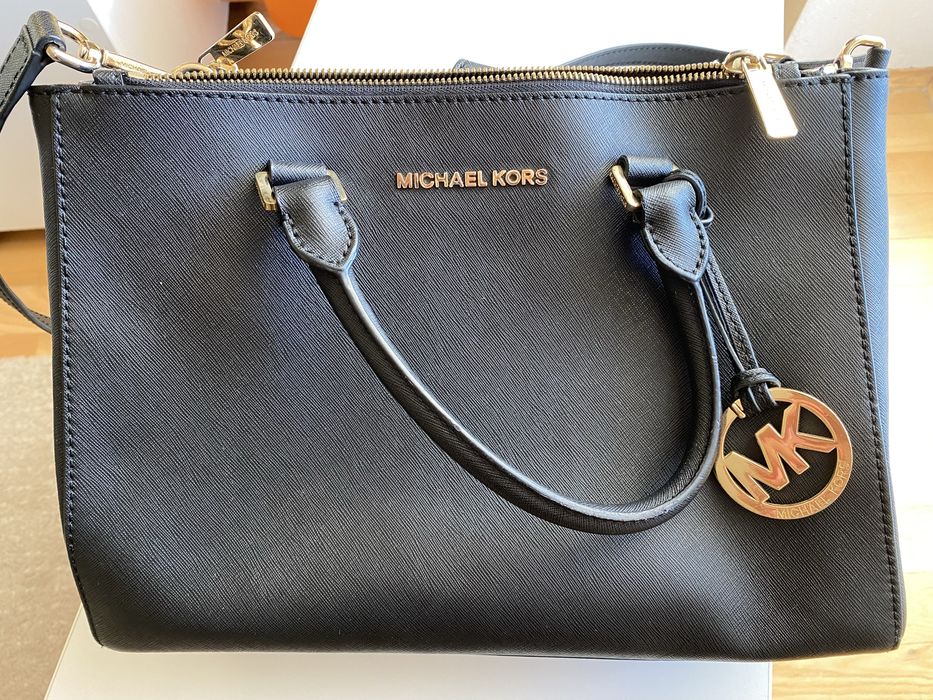 Torebka skórzana czarna Michael Kors