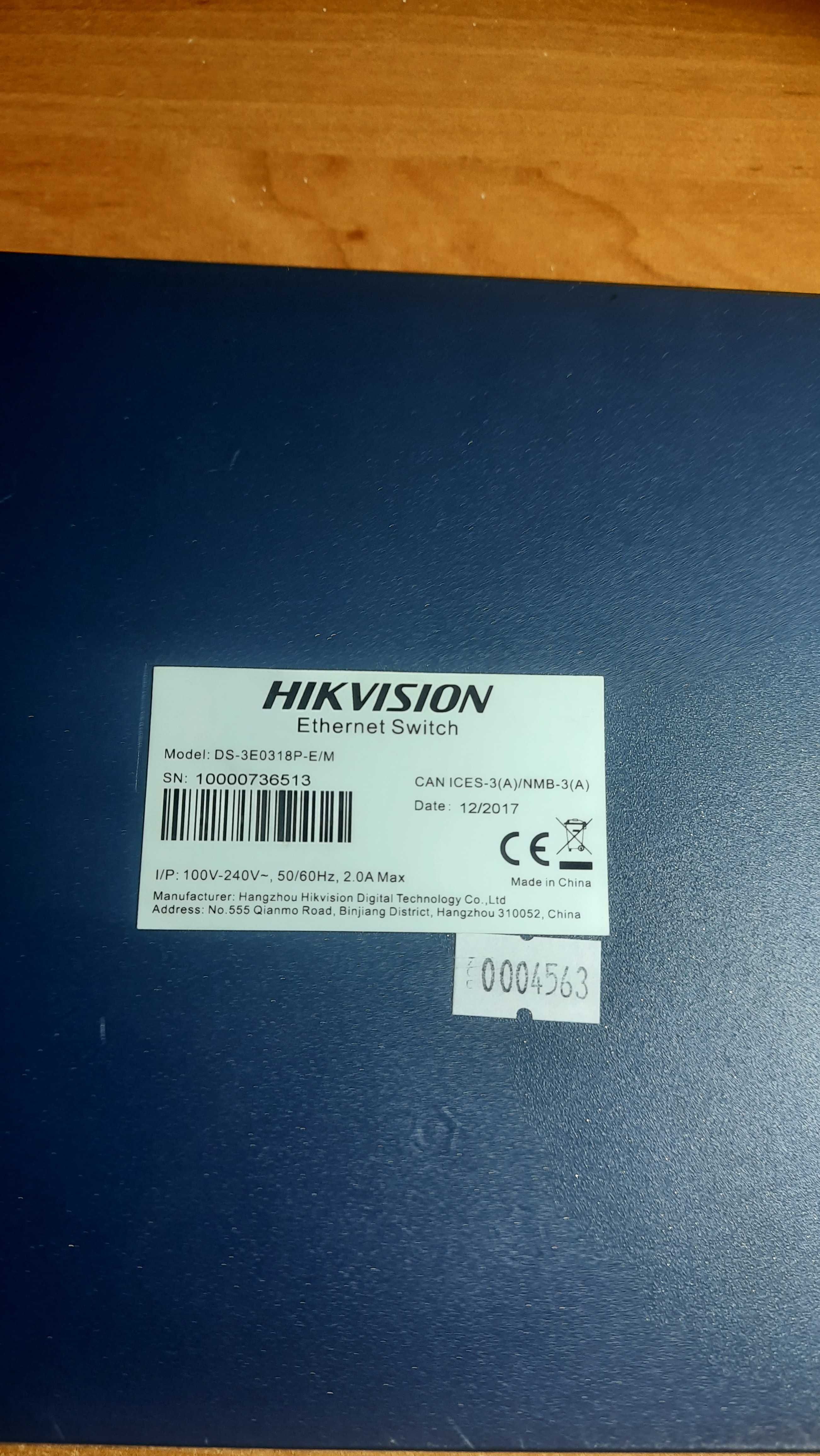 Switch Ethernet Hikvision DS-3E0318P-E/M 18 Portów PoE