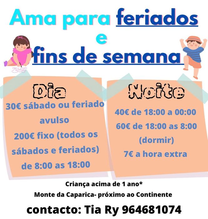 Ama fim de semana e feriado Monte da Caparica