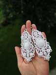 kolczyki sutasz soutache ślubne ivory kość słoniowa ażurowe perełki