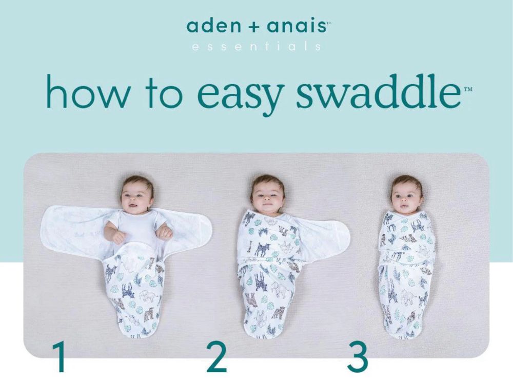 Євро пелюшка на липучках конверт 4-6 м Aden + Anais Wrap Swaddles easy