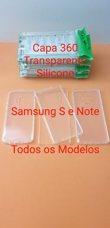 Capa 360 Transparente Silicone Samsung S e Note ( TODOS OS MODELOS )