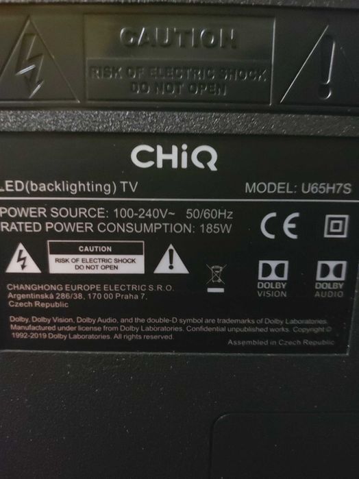 CHiQ 65 CALI - U65H7S - KOMPLET Części