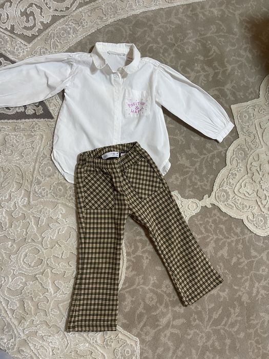 Рубашка сорочка zara штани кльош. 2-3 роки Zara 92-98р