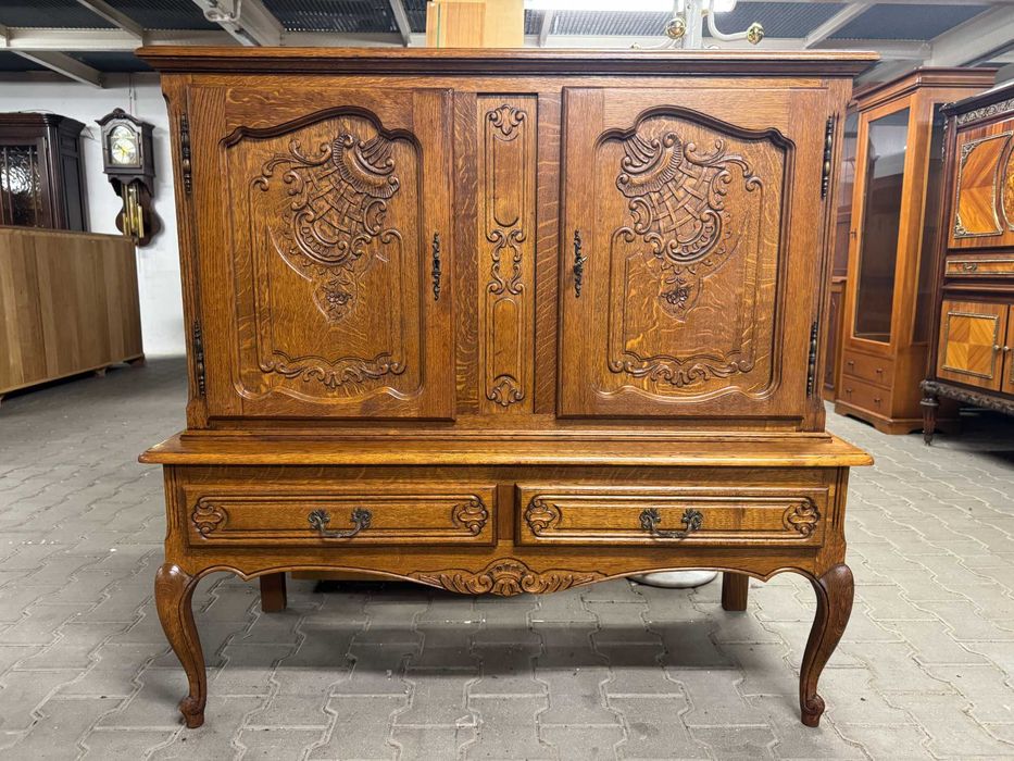 Bieliźniarka drewniana Ludwik szafka dębowa komoda drewniana