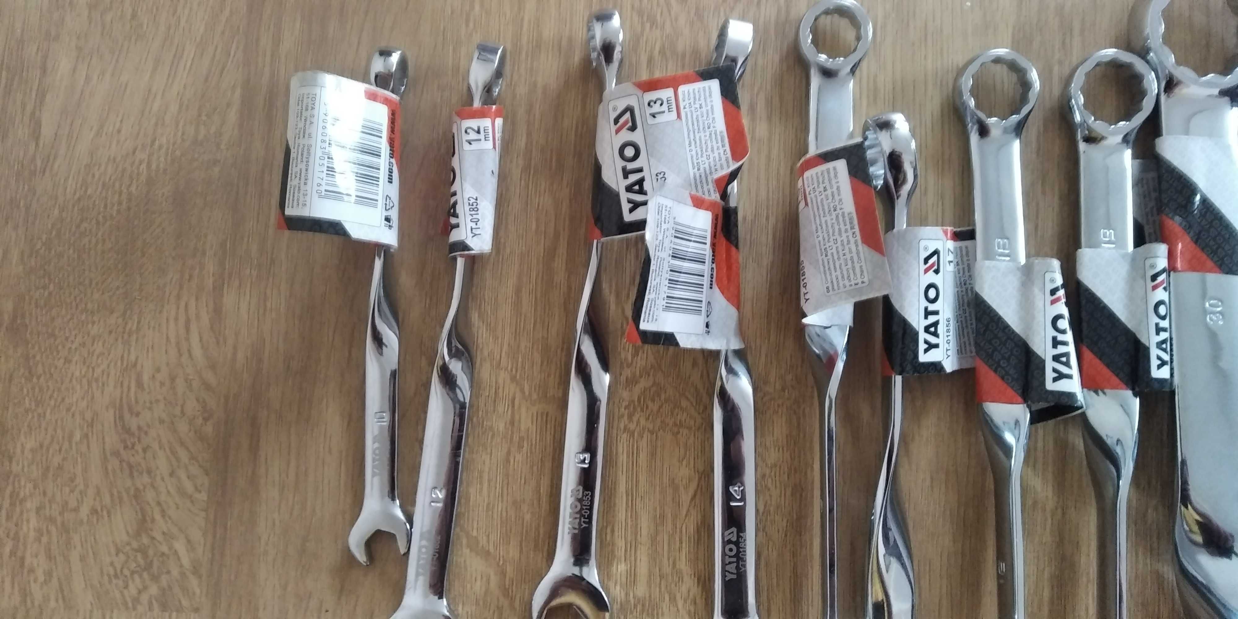 Yato zestaw 10 kluczy płasko oczkowych skręcony  skręcane 90° Toya